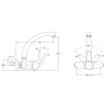 Walrus WR-500419-CP 明牆廚盆龍頭